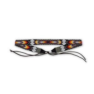 9671 Beaded Hat Band, Cowboy Western Hatbands, Rodeo Style, Leather Ties,